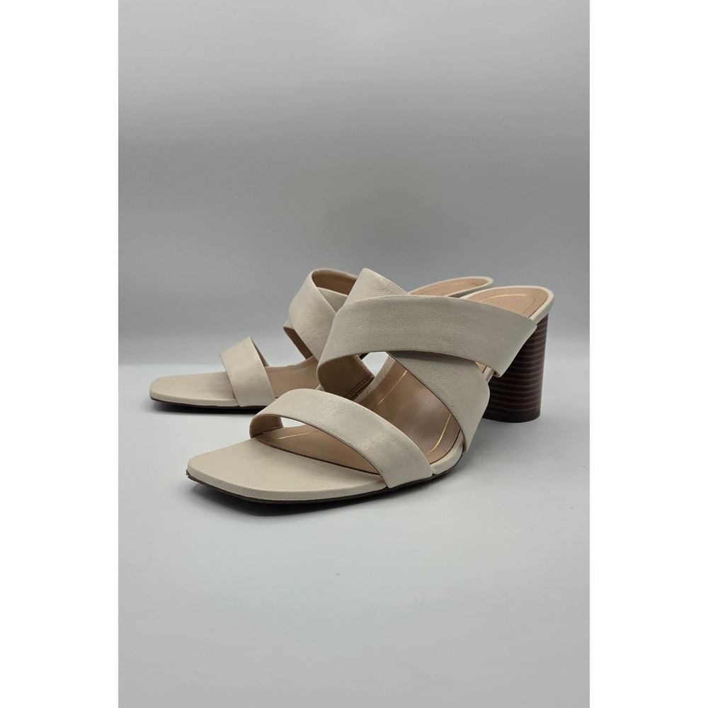 Vionic Merlot Women Heeled Sandals Size 11 Wide Cream Leather Block Heel